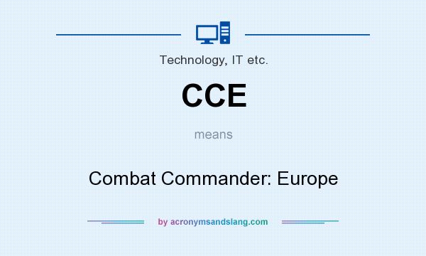 What does CCE mean? It stands for Combat Commander: Europe