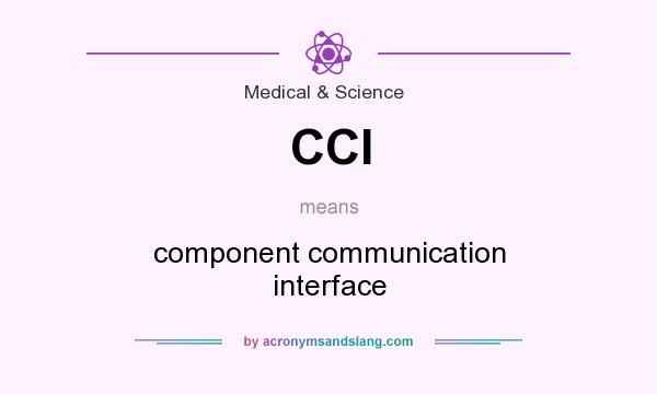 What does CCI mean? It stands for component communication interface