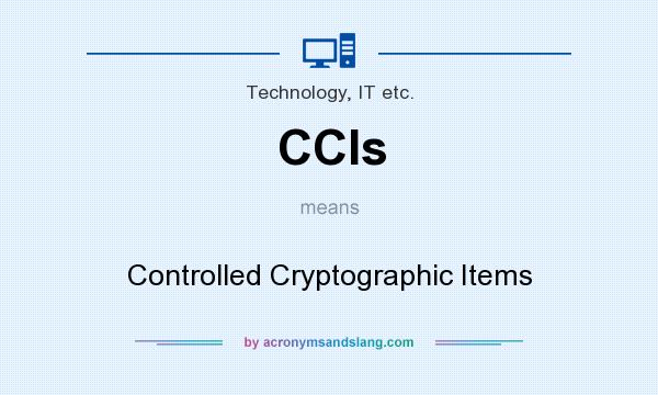 What does CCIs mean? It stands for Controlled Cryptographic Items