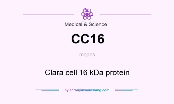 What does CC16 mean? It stands for Clara cell 16 kDa protein