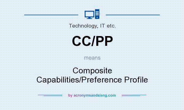 What does CC/PP mean? It stands for Composite Capabilities/Preference Profile
