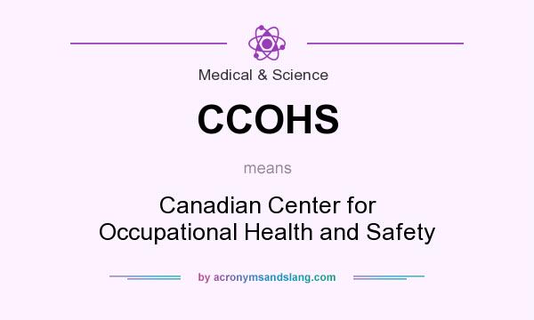 What does CCOHS mean? It stands for Canadian Center for Occupational Health and Safety