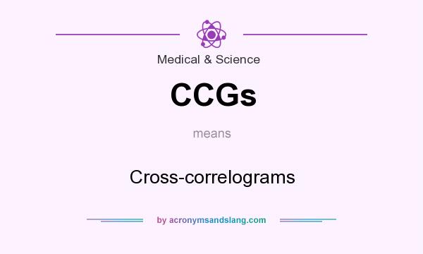 What does CCGs mean? It stands for Cross-correlograms