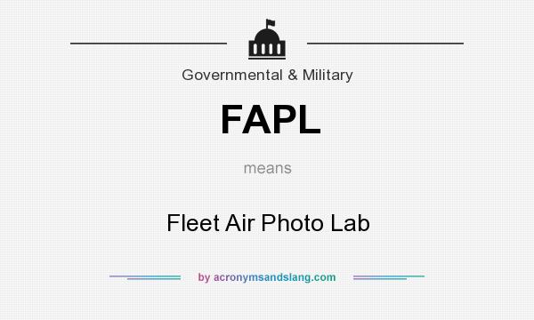 What does FAPL mean? It stands for Fleet Air Photo Lab