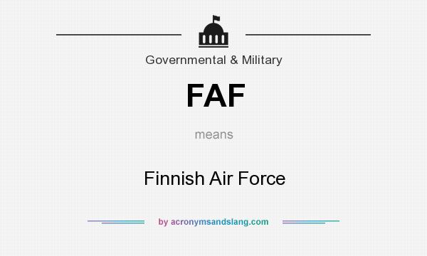 What does FAF mean? It stands for Finnish Air Force