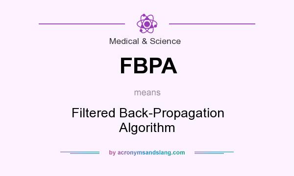What does FBPA mean? It stands for Filtered Back-Propagation Algorithm