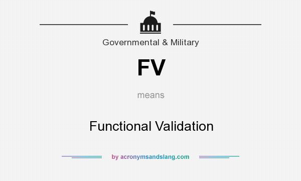 What does FV mean? It stands for Functional Validation