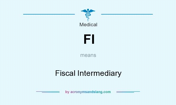 What does FI mean? It stands for Fiscal Intermediary