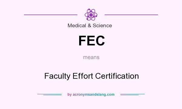 What does FEC mean? It stands for Faculty Effort Certification