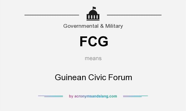 What does FCG mean? It stands for Guinean Civic Forum