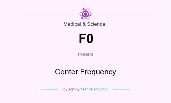 What does F0 mean? It stands for Center Frequency