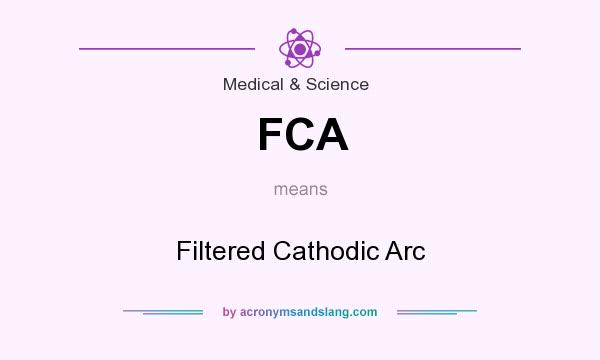 What does FCA mean? It stands for Filtered Cathodic Arc