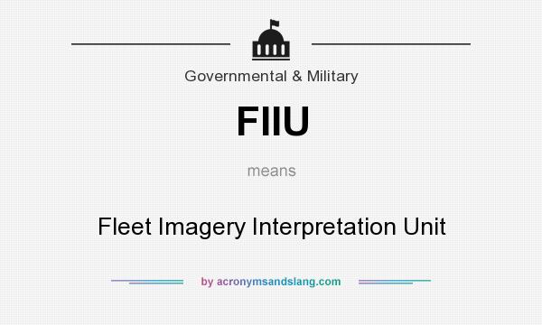 What does FIIU mean? It stands for Fleet Imagery Interpretation Unit