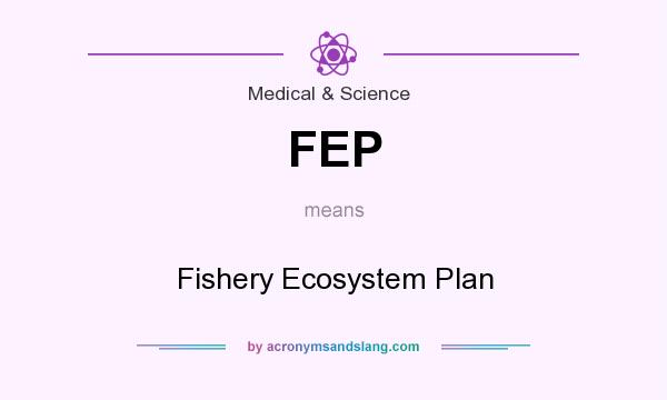 What does FEP mean? It stands for Fishery Ecosystem Plan