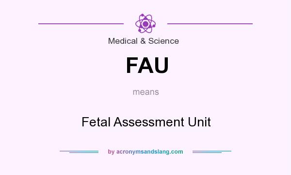 What does FAU mean? It stands for Fetal Assessment Unit