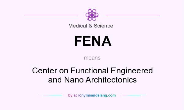 What does FENA mean? It stands for Center on Functional Engineered and Nano Architectonics