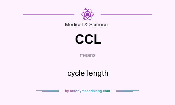 What does CCL mean? It stands for cycle length