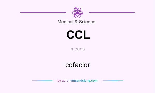 What does CCL mean? It stands for cefaclor