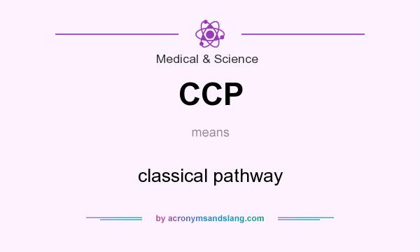 What does CCP mean? It stands for classical pathway