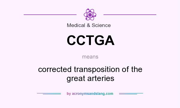 What does CCTGA mean? It stands for corrected transposition of the great arteries