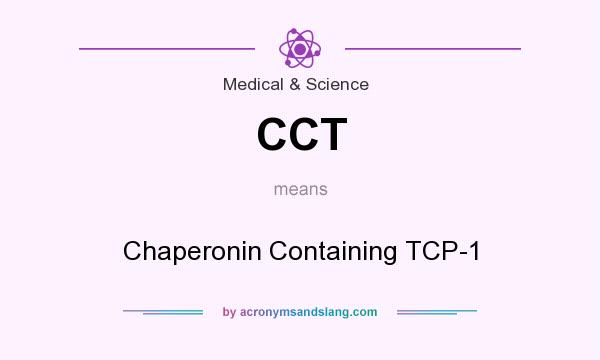 What does CCT mean? It stands for Chaperonin Containing TCP-1