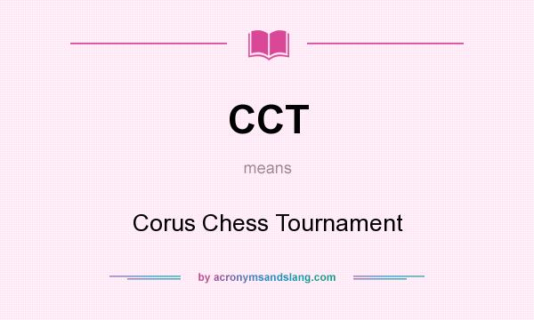 What does CCT mean? It stands for Corus Chess Tournament