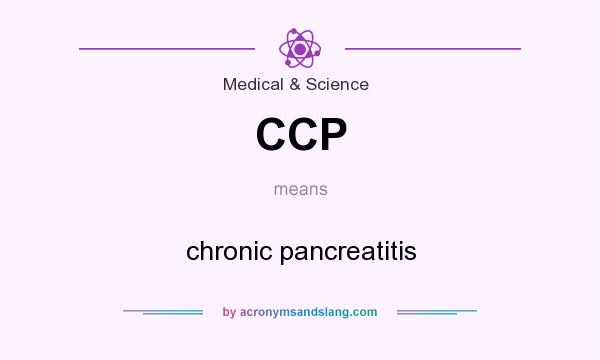 What does CCP mean? It stands for chronic pancreatitis