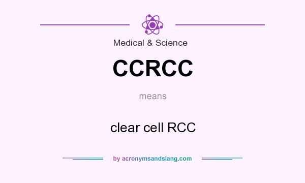 What does CCRCC mean? It stands for clear cell RCC