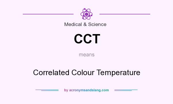 What does CCT mean? It stands for Correlated Colour Temperature