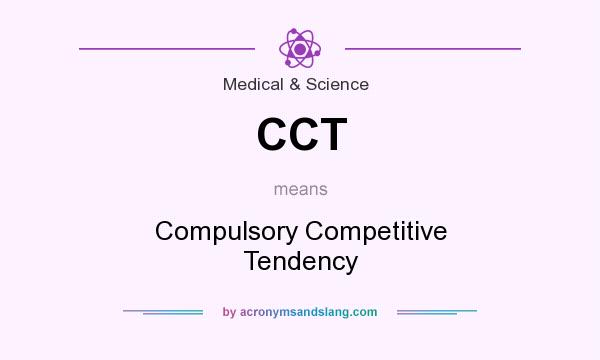 What does CCT mean? It stands for Compulsory Competitive Tendency