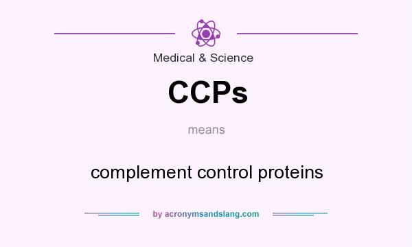 What does CCPs mean? It stands for complement control proteins