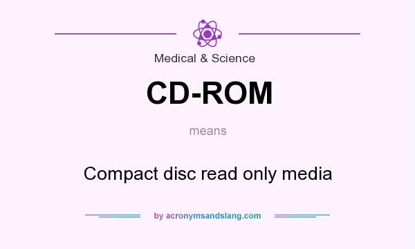 What does CD-ROM mean? It stands for Compact disc read only media