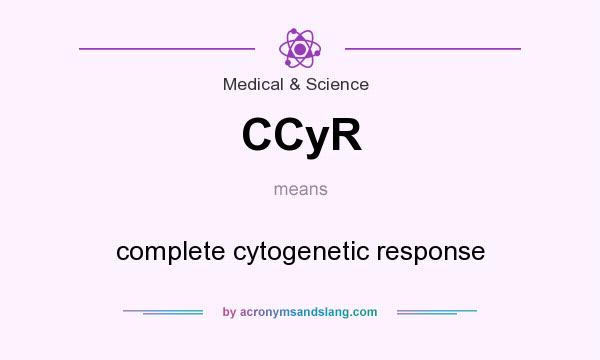 What does CCyR mean? It stands for complete cytogenetic response