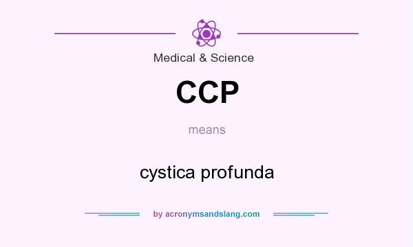 What does CCP mean? It stands for cystica profunda