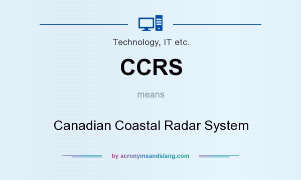 What does CCRS mean? It stands for Canadian Coastal Radar System