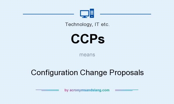 What does CCPs mean? It stands for Configuration Change Proposals