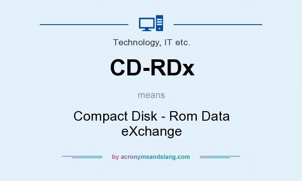 What does CD-RDx mean? It stands for Compact Disk - Rom Data eXchange