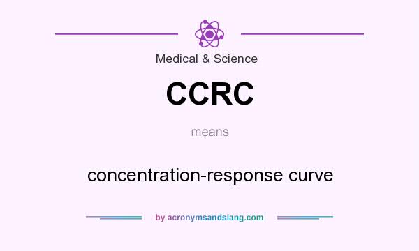 What does CCRC mean? It stands for concentration-response curve