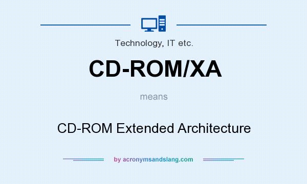 What does CD-ROM/XA mean? It stands for CD-ROM Extended Architecture