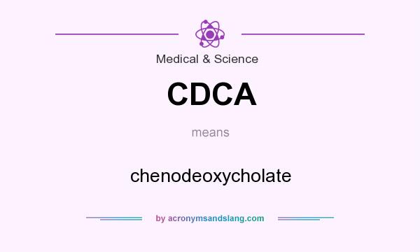 What does CDCA mean? It stands for chenodeoxycholate