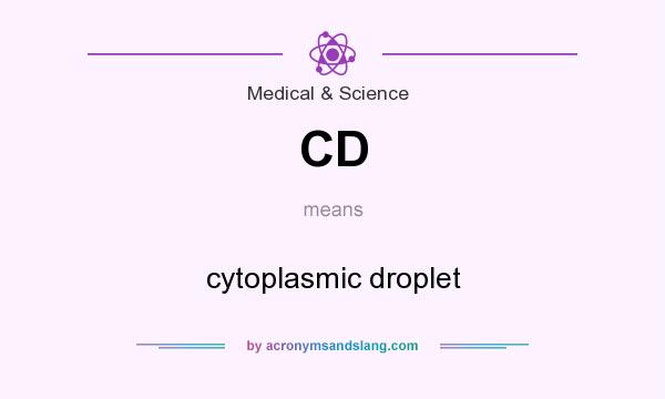 What does CD mean? It stands for cytoplasmic droplet