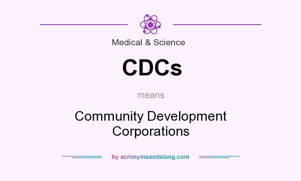 What does CDCs mean? It stands for Community Development Corporations
