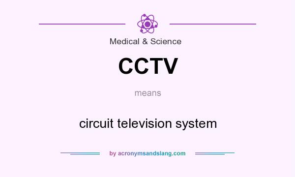 What does CCTV mean? It stands for circuit television system