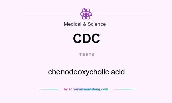 What does CDC mean? It stands for chenodeoxycholic acid