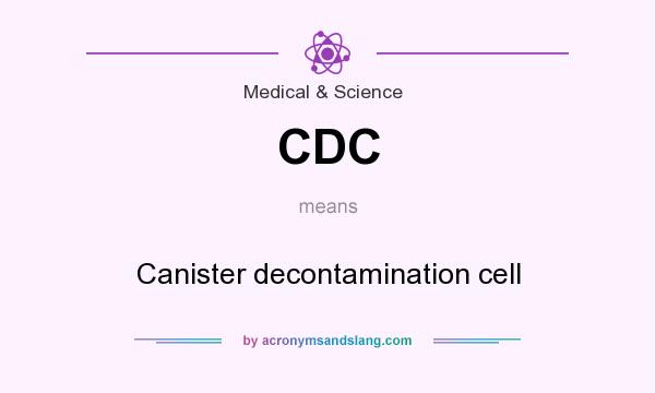What does CDC mean? It stands for Canister decontamination cell