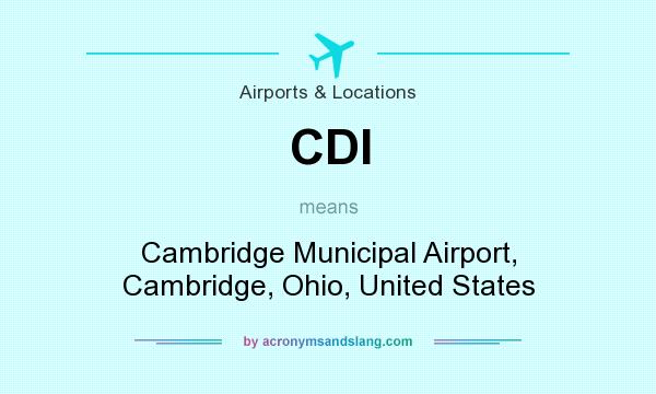 What does CDI mean? It stands for Cambridge Municipal Airport, Cambridge, Ohio, United States