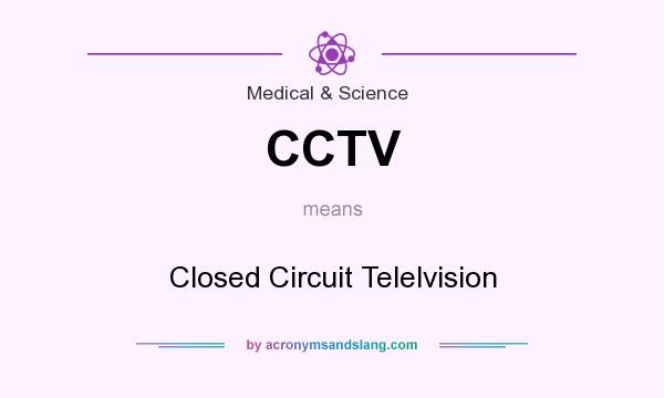 What does CCTV mean? It stands for Closed Circuit Telelvision