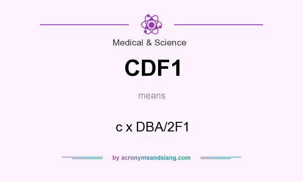 What does CDF1 mean? It stands for c x DBA/2F1