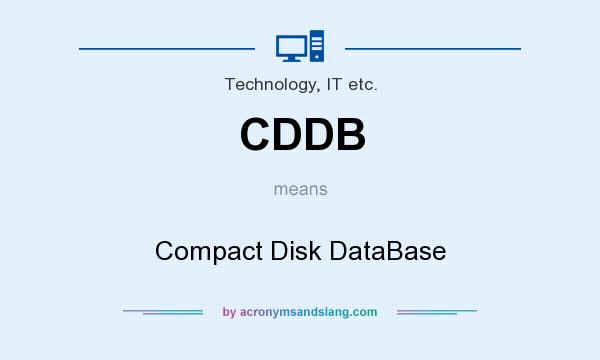 What does CDDB mean? It stands for Compact Disk DataBase