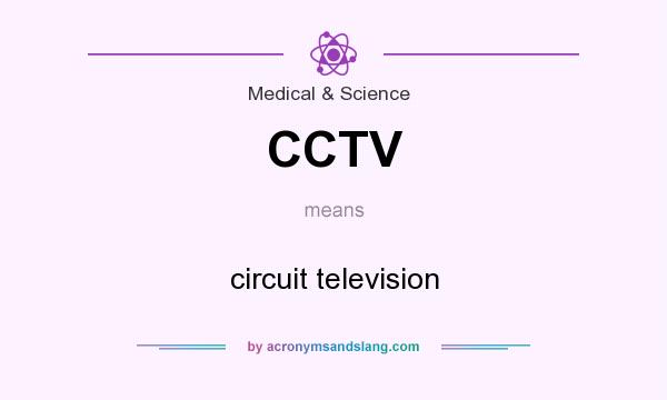 What does CCTV mean? It stands for circuit television